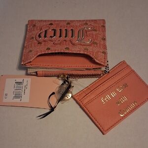 Juicy Couture poker face wallet with pull out Card case
